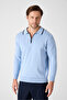 Solin Baby Boy Blue Italian Ribbed Zippered Cotton Sports Polo Collar - 3