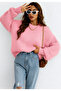 Women's Pink Thessaloniki Knit Oversize Sweater - 2