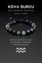 Aquarius Zodiac Macrame Bracelet – with Amethyst, Sodalite, Fluorite, Aquamarine and Labradorite Stones