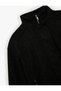 Long Sleeve Pocketed Stand Collar Zippered Crop Cashmere Bomber Jacket - 6