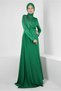 PUL PAYET EMBROIDERED SATIN EVENING DRESS 50319
