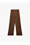 Three Thread Cotton Binding Detail Wide Leg Sweatpants with Pockets - 4