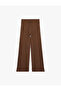 Three Thread Cotton Binding Detail Wide Leg Sweatpants with Pockets - 3