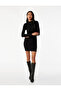 Cotton Camisole Slim Fit Long Sleeve Stand Collar Above Knee Dress