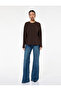 Long Sleeve Crew Neck Basic Sweatshirt - 2