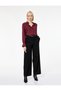 Classic Lapel Button Long Sleeve Crepe Shirt - 2