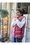 Girls-Boys Children's Inflatable Vest with Lining, Zippered Pockets, Waterproof, Windproof, Heat Insulated, Pink - 8