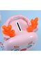 Deer and Cat Themed Piggy Bank Money Saving Container with Lock and Key for Kids - 4