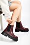 812-2137 Claret Red Elastic Daily Women's Boots