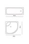 Bathroom Curtain 7085 2x110x200, Curtain Pipe Hanger, Corner Pipe White Gift, Shower Curtain Set - 5
