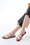205-015 White Garni Orthopedic Genuine Leather Women's Sandals - 3