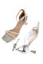 Silver Stoned Double Band Goblet Heeled Shoes - Lovely - 2