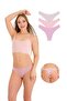 3232 Plain Cotton Brazilian 3-Piece Women's Panties