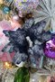 Snowy Poinsettia Pique Navy Blue 12 cm - 2