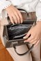 Women's Long Strap Gray Hand and Shoulder Bag-Bd6072 - 6
