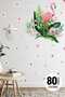 Flamingo and Flowers Wall Sticker Set, Flamingo Sticker Set Inside Tropical Plants