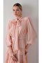 Tiered Gathered Long Dress Powder Pink - 6