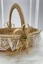 Jute Fabric Scalloped Model Henna Night Bridal Basket, Engagement, Wedding, Marriage, Promise, Decor - 3