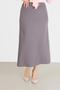 Leather-Detail Plus Size Skirt 60217 - 4