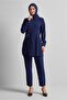 Shirt Collar Pants Suit 45348