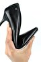 Ravyn Black Skin High Heels (10 cm) Classic Heeled Shoes - 6