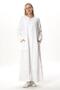 Long Sleeve Voile Tulay Ribbed Summer Ferace White Byz