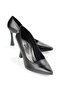 Ravyn Black Skin High Heels (10 cm) Classic Heeled Shoes - 2