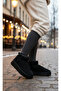 999 Black Thick Sole Furry Mini Women's Boots - 3