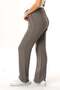 Elastic Waist Multi-Pocket Muslin Women'S/Men's Unisex Summer Trousers Gray Gray - 8
