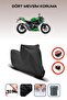Black Kawasaki Z 300 Motorcycle Tarpaulin Rear Bag Not Compatible
