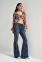 Women's T.Kot Color 2w5-8 SWL Mid Rise Flare Fit Super Stretchy Fabric Flared Denim Jean - 3