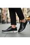 Genuine Leather Men's Casual Black Shoes Laceless Elastic Orthopedic Lightweight Comfortable Sturdy 450 - 5