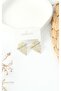 Women's Yellow Geometric Art Deco Brass Earrings - Sparkling Stylish Design - 2