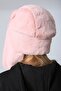 Soft Textured Plush Women's Hat with Pink Faux Fur Earmuffs - 7