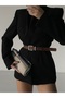 Square Buckle Bridged Women's Belt, Pants Belt, Jacket Belt, Dress Belt - 4