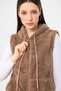 Women's Mink Hooded Sleeveless Plush Vest - 3