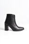 Si̇lvan Genuine Leather Women's Classic High Heel Boots - 3