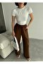 Linda Fabric Black Linen Blend Loose Cut Pants Elastic Waist Lace-Up - 2
