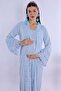 Women's Blue Maternity Nightgown Dressing Gown - 3