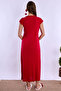 Elegant Lace Detailed Maternity Nightgown Set with Nursing Features and Robe Effortt - Cherry - 6