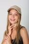 Beige Faux Leather Cap Women's Hat - 5
