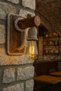 Wooden Wall Sconce with Jute Rope Detail, Lamp Decorative Lighting for Cafe Home Balcony Garden - 7