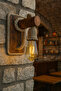Jute Rope Detailed Wooden Wall Sconce Cafe Home Office Balcony Decorative Lighting 3 Pieces - 6