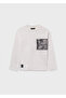 Cream Boy's Pocket Long Sleeve T-Shirt 7009 - 2