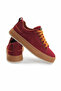 Genuine Leather Men's Lace-Up Burgundy Nubuck Sneaker Shoes Wesley - 6