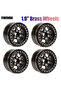 Heavy Brass 1.9'' Wheels Rim with Scale Beadlock Hardware for 1/10 1/8 RC Crawler TRX4 Capra SCX1... - 8
