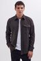 Men's Slim Fit Single Pocket Flap Plain Lumberjack Sport Brown Shirt - 2