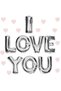 Delux Series Surprise Detail Celebration Ornament Event Decoration I Love You Foil Balloon Silver Color 35 cm - 2