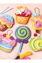 Cute Dessert Cake DIY Sewing Kit - 6-Piece Wallet Charm Craft Set | Creative Handmade Gift for Gi... - 7