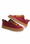 Genuine Leather Men's Lace-Up Burgundy Nubuck Sneaker Shoes Wesley - 5